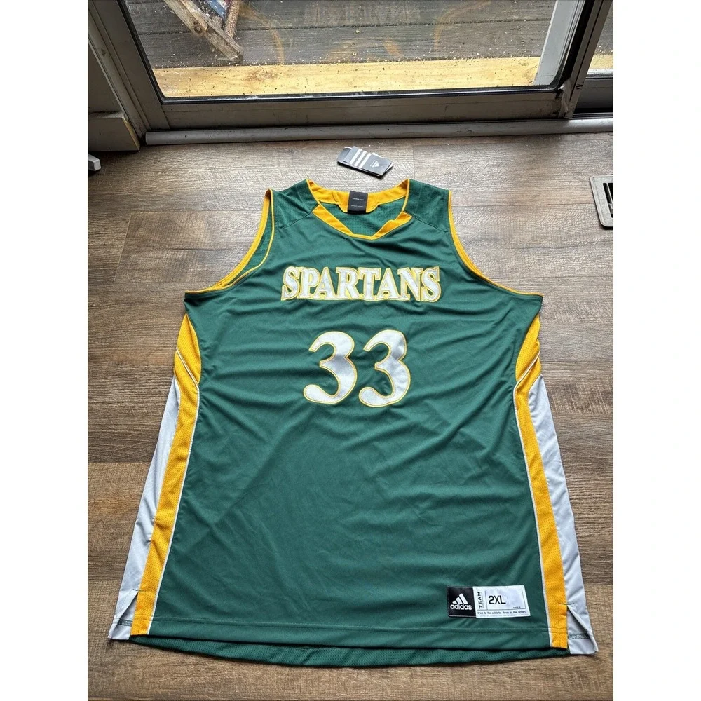 Adidas Adizero Michigan State Spartans #33 Magic Johnson Jersey 2XL NEW